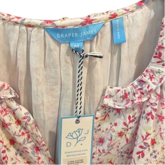 NWT Draper James Womens Size Medium Micro Floral Gauze Sun Mini Dress NEW - Picture 3 of 4
